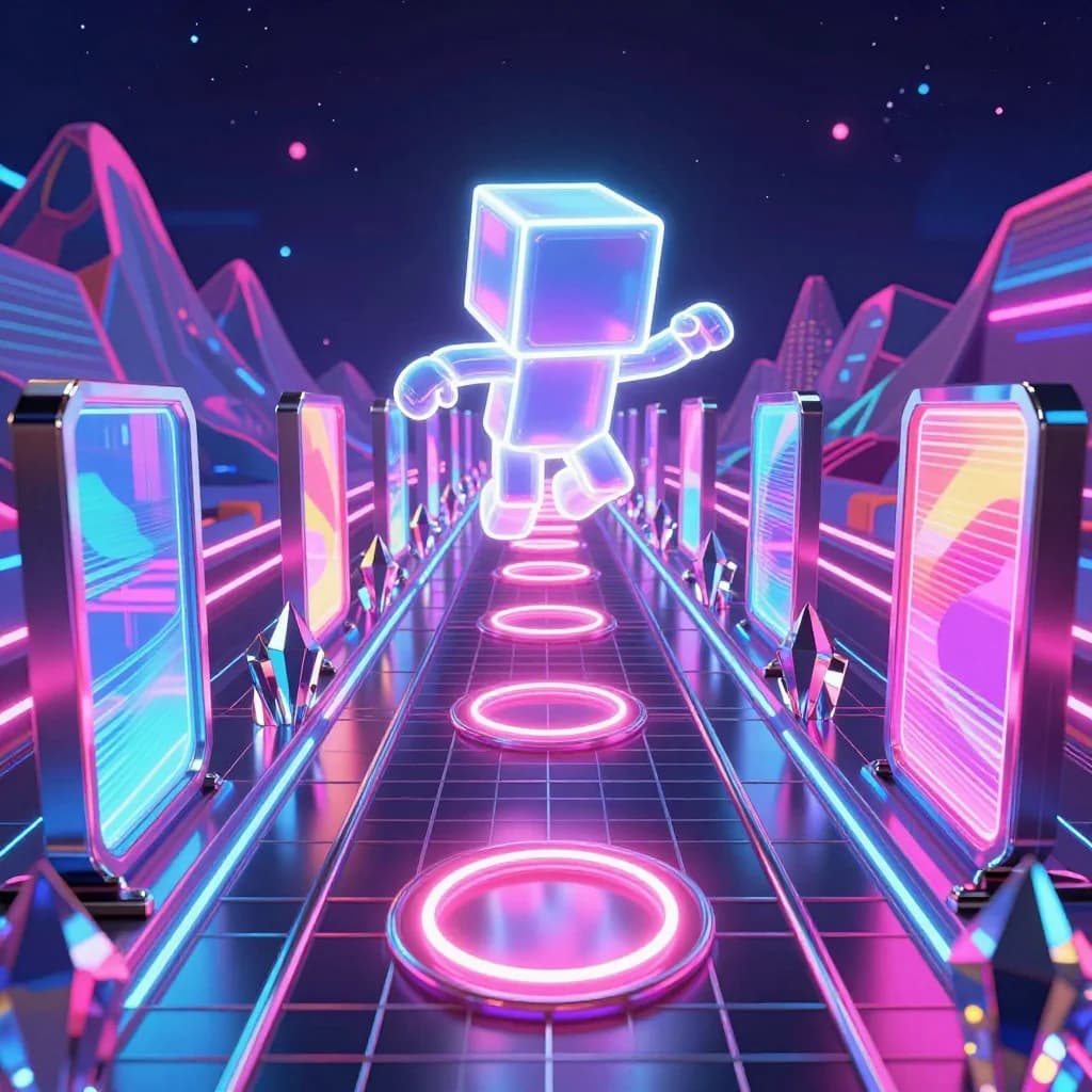 Geometry Dash 3D game cover